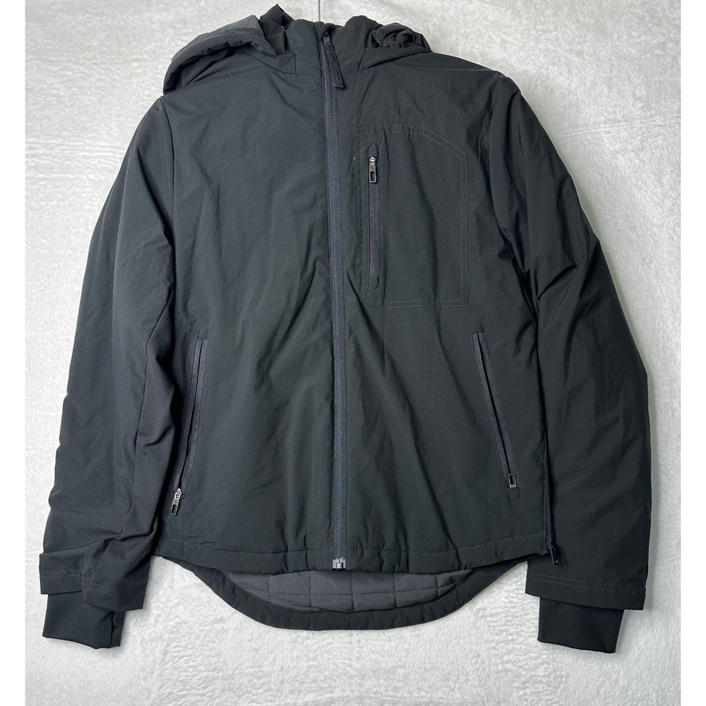 YPB Your Personal Best Abercrombie Jacket Mens XS Black Hooded Quilted Lining